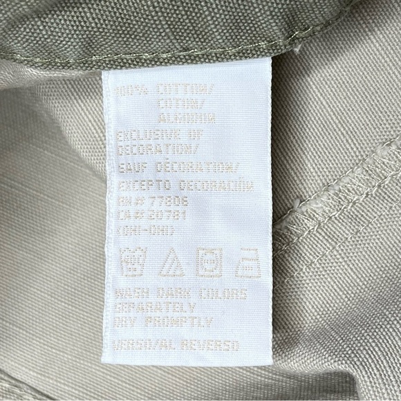 Tommy Hilfiger Womens 14 Khaki Tan Cotton Canvas Shorts Large Front Pockets - Picture 9 of 12